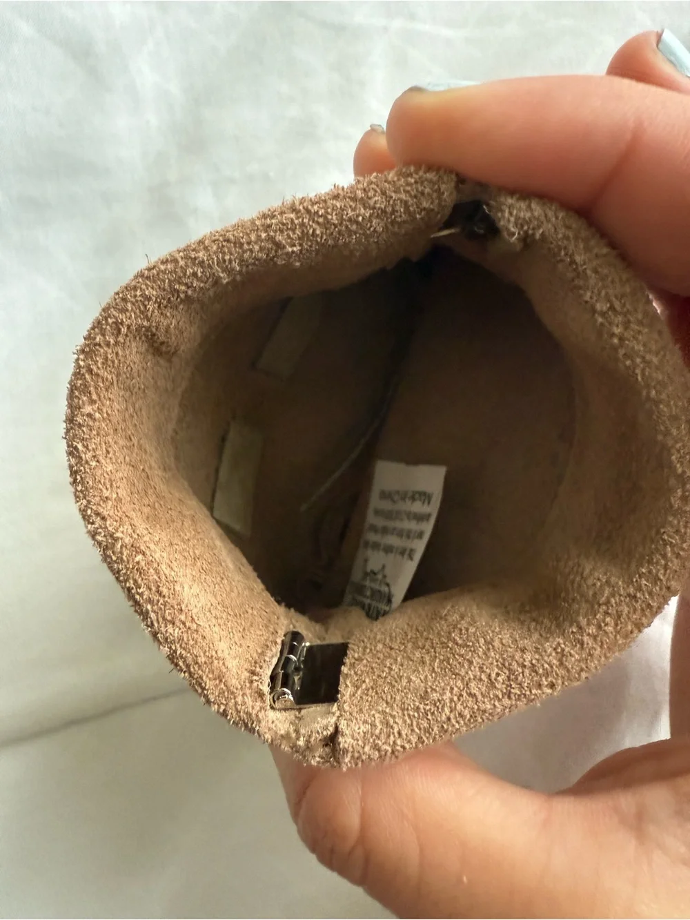 Las Vegas Brown Suede Coin Pouch with Decorative Snap